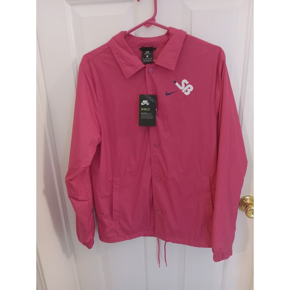 Nike SB Men's Shield‎ Hot Pink Nylon Windbreaker Skate Jacket Size XSmall New
